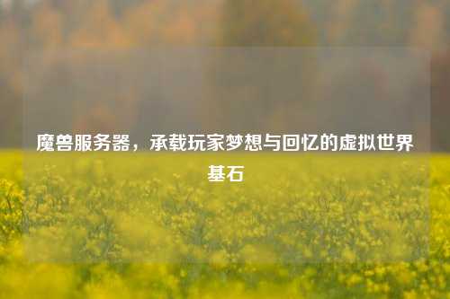 魔兽服务器，承载玩家梦想与回忆的虚拟世界基石