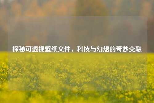 探秘可透视壁纸文件，科技与幻想的奇妙交融