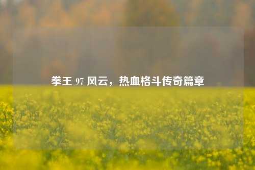 拳王 97 风云，热血格斗传奇篇章