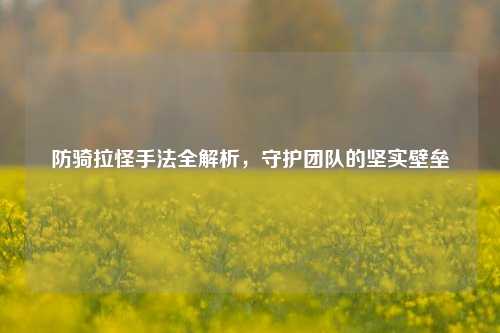 防骑拉怪手法全解析，守护团队的坚实壁垒