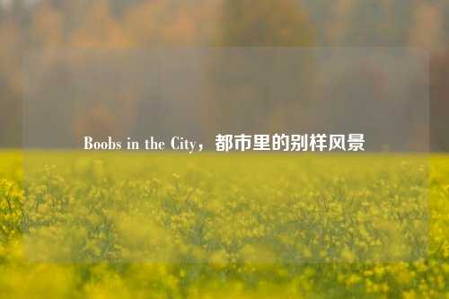 Boobs in the City，都市里的别样风景