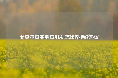 戈贝尔真实身高引发篮球界持续热议